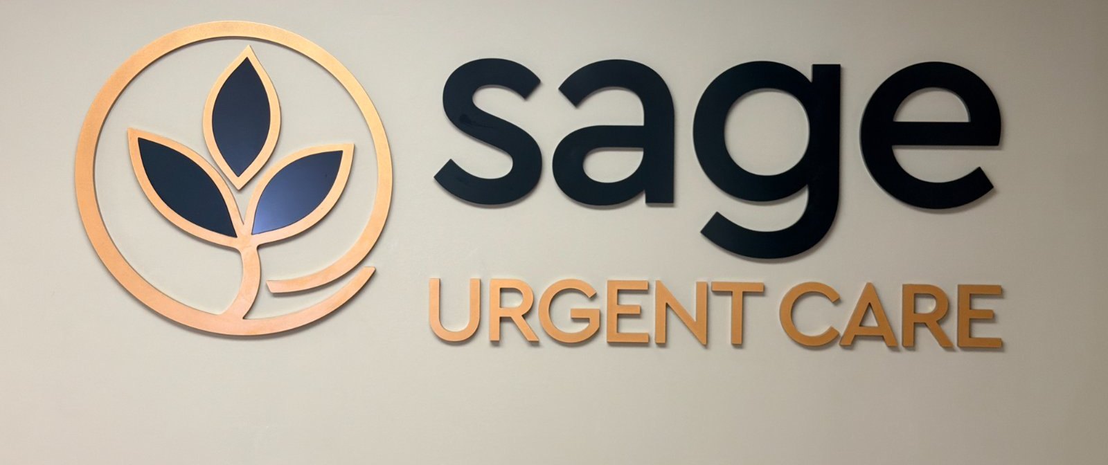 Sage Urgent Care signage at the Berkeley Heights clinic